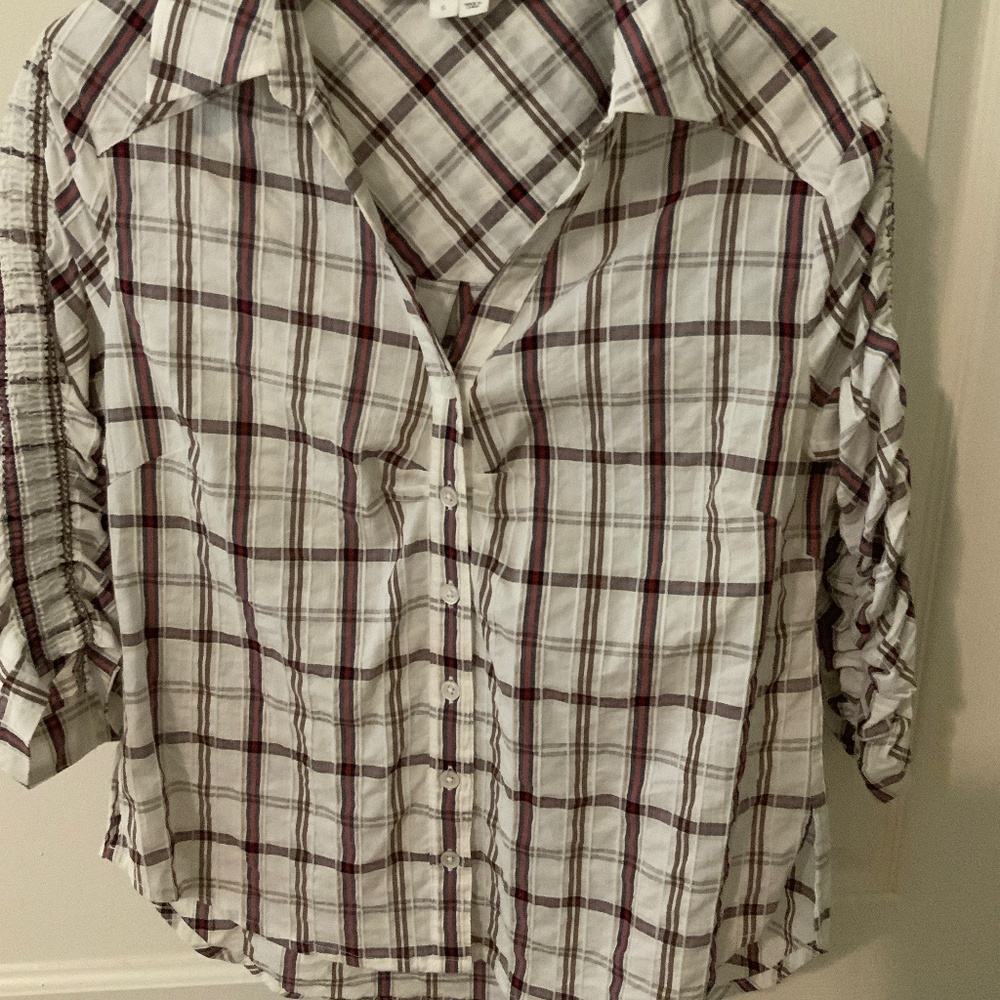 Veronica Beard Porta Blouse - White Multi